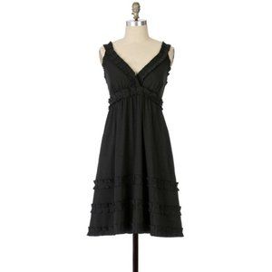 Anthropologie | Left of Center black ruffle dress